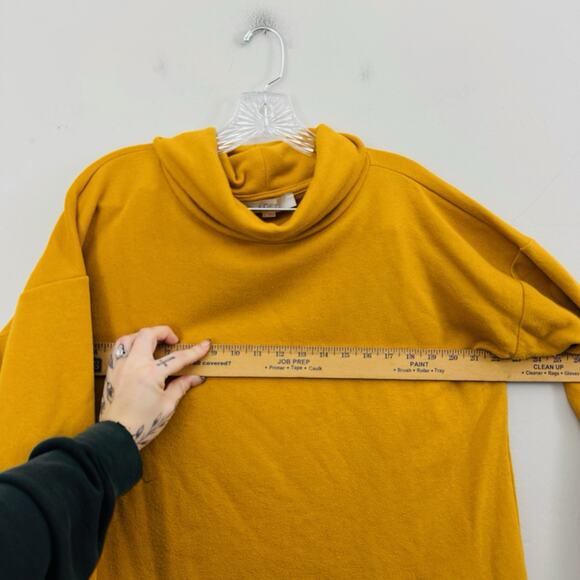 Ann Taylor Loft Yellow Cowl Neck Pullover Sweater Women’s Size L - Picture 4 of 8